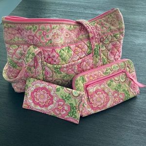 Vera Bradley Purse, wallet, and checkbook Set